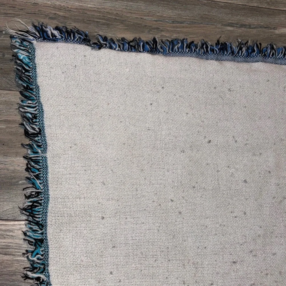 Vintage Blues Clues Woven Tapestry Throw Blanket Thinking Chair Nick Jr 38x50